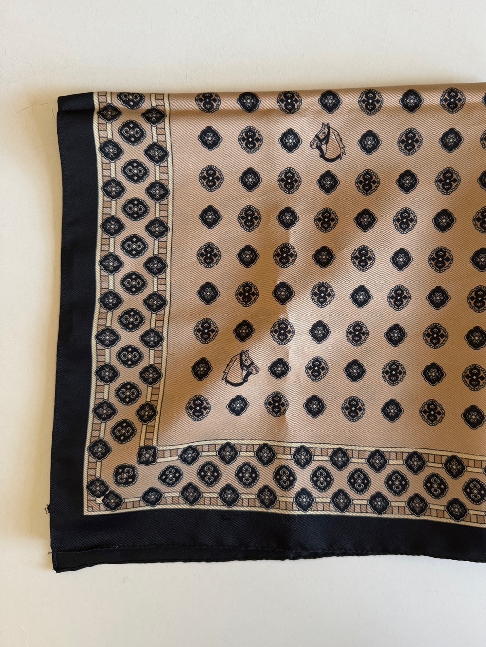 VINTAGE Horse Pattern Scarf